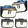 Lampe Solaire Exterieur, 3 Modes Lumière Solaire Extérieure Detecteur de Mouvement, Éclairage Extérieur LED Solaire IP65 Etanche