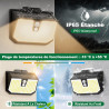 Lampe Solaire Exterieur, 3 Modes Lumière Solaire Extérieure Detecteur de Mouvement, Éclairage Extérieur LED Solaire IP65 Etanche
