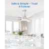 Hisummer 71cm Ventilateur de Plafond avec Lumière et Télécommande, Connexion E27 Uniquement avec Socle Fourni, Installation Rapi