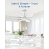 Hisummer 71cm Ventilateur de Plafond avec Lumière et Télécommande, Connexion E27 Uniquement avec Socle Fourni, Installation Rapi