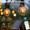 20M LED Guirlande Lumineuse Exterieure Solaire, Guirlande Solaire Remote Guirlande Exterieur Lumineuse Guinguette Exterieur avec