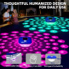Luxfero Lampe Piscine Flottante Solaire, Lumiere Piscine avec 9 LED Spectacles Changeantes, Étanche IP68 Lumiere Piscine, Contrô