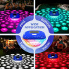 Luxfero Lampe Piscine Flottante Solaire, Lumiere Piscine avec 9 LED Spectacles Changeantes, Étanche IP68 Lumiere Piscine, Contrô