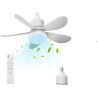 Ventilateur de Plafond avec Lumière et Telecommande, 52CM 40W Ventilateur de plafond silencieux E27 avec 3 niveaux, lampe LED di