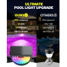 DeeprBetter 2026 Amélioré Lumiere Piscine Hors Sol Solaire, Lampe Piscine LED Etanche IP68 à RGB Couleur Changeant, Eclairage Pi