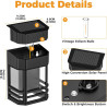 btfarm Lot de 6 Lampe Solaire Exterieur Rétro,LED Lumiere Solaire Exterieur IP65 Etanche Applique Murale Exterieur Solaire Décor