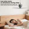 Ventilateur de plafond 45 cm, 12000 mAh, rechargeable, mini ventilateur avec télécommande et lumière LED, 4 niveaux, silencieux,
