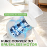 ConBlom Mini ventilateur de plafond LED avec éclairage, douille E27, vent puissant, silencieux, ventilateurs de plafond portable