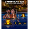 Luxbleu lampe piscine flottante, lumière piscine flottante hors sol avec spectacle de lumières sous l'eau, eclairage led piscine
