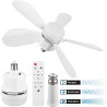 Ventilateur de Plafond avec Lampe Intégrée | 52CM Ampoule Ventilateur Plafond Silencieux avec Lumiere | E26/E27/B22 Plafonnier V