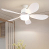 Ventilateur de Plafond avec Lampe Intégrée | 52CM Ampoule Ventilateur Plafond Silencieux avec Lumiere | E26/E27/B22 Plafonnier V