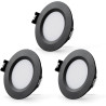 Sanyoung Spot LED Encastrable 12V Camping-car, 3W Alu Spot Extra Plat Dimmable 3000K Blanc Chaud 240LM, IP44 Spots Salle de Bain