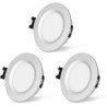 Sanyoung Spot LED 12V Dimmable, 3W Alu Spots Encastrable Extra Plat 3000K Blanc Chaud 240LM, Spots de Plafond Trou 58-62mm, IP44