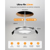 Sanyoung Spot LED 12V Dimmable, 3W Alu Spots Encastrable Extra Plat 3000K Blanc Chaud 240LM, Spots de Plafond Trou 58-62mm, IP44