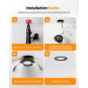 Sanyoung Spot Encastrable 12V Dimmable, 3W Alu Spot LED 12V Extra Plat 3000K Blanc Chaud 240LM, Trou 58-62mm, IP44 Spots Encastr