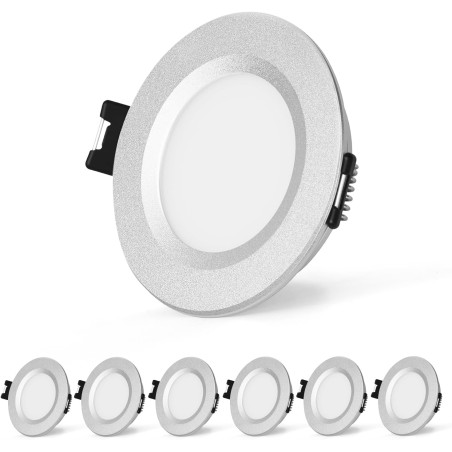 Sanyoung Spot LED Encastrable 12V, 3W Alu Spot LED 12V Dimmable 3000K Blanc Chaud 240LM, Trou 58-62mm, IP44 Spots de Plafond Ext