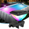 DeeprBling Lumiere Solaires pour Piscine Hors Sol à Cadre,Lampe Piscine Hors Sol RGB Spectacle de Lumières,Haute Luminosité,Arrê