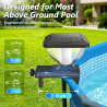 DeeprBling Lumiere Solaires pour Piscine Hors Sol à Cadre,Lampe Piscine Hors Sol RGB Spectacle de Lumières,Haute Luminosité,Arrê