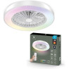 Varin® Ventilateur Plafond avec Lumiere Intelligent, Plafonnier Ventilateur Silencieux pour Chambre, Tuya Wi-Fi, LED 30W RGBW, Ø