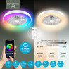 Varin® Ventilateur Plafond avec Lumiere Intelligent, Plafonnier Ventilateur Silencieux pour Chambre, Tuya Wi-Fi, LED 30W RGBW, Ø