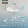 Varin® Ventilateur Plafond avec Lumiere Intelligent, Plafonnier Ventilateur Silencieux pour Chambre, Tuya Wi-Fi, LED 30W RGBW, Ø