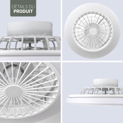 Varin® Ventilateur Plafond avec Lumiere Intelligent, Tuya Wi-Fi, Ventilateur Plafond Silencieux 20 dB, LED 36W RGBW, Télécommand