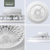 Varin® Ventilateur Plafond avec Lumiere Intelligent, Tuya Wi-Fi, Ventilateur Plafond Silencieux 20 dB, LED 36W RGBW, Télécommand