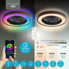 Varin® Ventilateur Plafond avec Lumiere Intelligent, Tuya Wi-Fi, Ventilateur Plafond Silencieux 20 dB, LED 36W RGBW, Télécommand