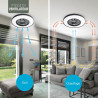 Varin® Ventilateur Plafond avec Lumiere Intelligent, Tuya Wi-Fi, Ø 50 cm, Plafonnier Ventilateur avec 4 Douilles E27 (Sans Ampou