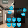 Varin® Ventilateur Plafond avec Lumiere Intelligent, Tuya Wi-Fi, Ø 50 cm, Plafonnier Ventilateur avec 4 Douilles E27 (Sans Ampou