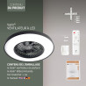 Varin® Ventilateur Plafond avec Lumiere Intelligent, Tuya Wi-Fi, Ø 50 cm, Plafonnier Ventilateur avec 4 Douilles E27 (Sans Ampou