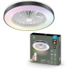 Varin® Ventilateur Plafond avec Lumiere Intelligent, Plafonnier Ventilateur Silencieux pour Chambre, Tuya Wi-Fi, LED 30W RGBW, Ø
