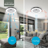 Varin® Ventilateur Plafond avec Lumiere Intelligent, Plafonnier Ventilateur Silencieux pour Chambre, Tuya Wi-Fi, LED 30W RGBW, Ø