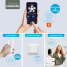 Varin® Ventilateur Plafond avec Lumiere Intelligent, Plafonnier Ventilateur Silencieux pour Chambre, Tuya Wi-Fi, LED 30W RGBW, Ø