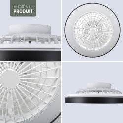 Varin® Ventilateur Plafond avec Lumiere Intelligent, Plafonnier Ventilateur Silencieux pour Chambre, Tuya Wi-Fi, LED 30W RGBW, Ø