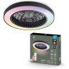 Varin® Ventilateur Plafond avec Lumiere Intelligent, Tuya Wi-Fi, Ventilateur Plafond Silencieux 20 dB, LED 36W RGBW, Télécommand