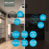 Varin® Ventilateur Plafond avec Lumiere Intelligent, Tuya Wi-Fi, Ventilateur Plafond Silencieux 20 dB, LED 36W RGBW, Télécommand