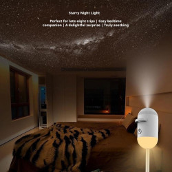 Projecteur de nuit 2 en 1 Galaxy, projecteur USB à ciel étoilé avec 3/12/24 films de projection, mini lampe murale LED de nuit, 