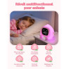 YISSVIC Reveil Enfant Educatif Jour/Nuit 2 Alarme 7 Couleurs 30s Arrêt Automatiquement Réveil Lumineux Luminosité de l'Ecran Rég