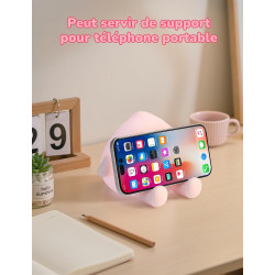 YISSVIC Reveil Enfant Educatif Jour/Nuit 2 Alarme 7 Couleurs 30s Arrêt Automatiquement Réveil Lumineux Luminosité de l'Ecran Rég