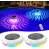 KingSom Lumiere Piscine Flottante avec Télécommande, Lampe Flottante Piscine Solaire avec 12 Modes Colorés, Étanche IP68 Lampe P