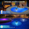 KingSom Lumiere Piscine Flottante avec Télécommande, Lampe Flottante Piscine Solaire avec 12 Modes Colorés, Étanche IP68 Lampe P