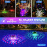 KingSom Lumiere Piscine Flottante avec Télécommande, Lampe Flottante Piscine Solaire avec 12 Modes Colorés, Étanche IP68 Lampe P