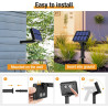btfarm Lot de 3 Guirlande Solaire Exterieur, 15+2m 150LED Guirlande Lumineuse Exterieure Solaire Étanche 8 Modes, Guirlande Exté