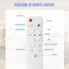 Ventilateur de plafond compact 46 cm avec éclairage LED et télécommande, luminaire plafonnier E27 avec ventilateur, intensité et