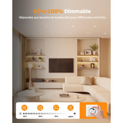 Sanyoung Spot LED Encastrable Dimmable, 5W Spots de Plafond Blanc Chaud Blanc Neutre Blanc Froid, Spots Encastrable Extra Plat T