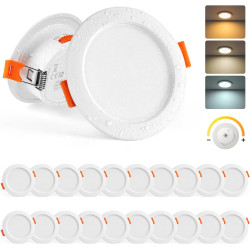 Sanyoung Lot de 20 Spot LED Dimmable, 5W Spot LED Encastrable Blanc Chaud Blanc Neutre Blanc Froid, Spots Salle de Bain IP44, Sp