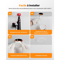 Sanyoung Lot de 20 Spot LED Encastrable 68mm, 5W Spot Salle de Bain IP44 Blanc Chaud Blanc Neutre Blanc Froid, Spots de Plafond 