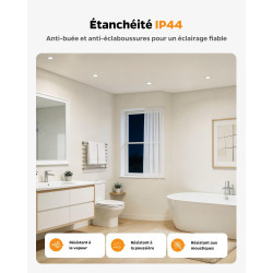 Sanyoung Spot LED Dimmable, Lot de 20 Spot Encastrable Salle de Bain Blanc Chaud 3000K Blanc Neutre 4000K Blanc Froid 6000K, 4W 