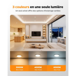Sanyoung Spot LED Encastrable Extra Plat, Lot de 20 Spots de Plafond Blanc Chaud 3000K Blanc Neutre 4000K Blanc Froid 6000K, 4W 